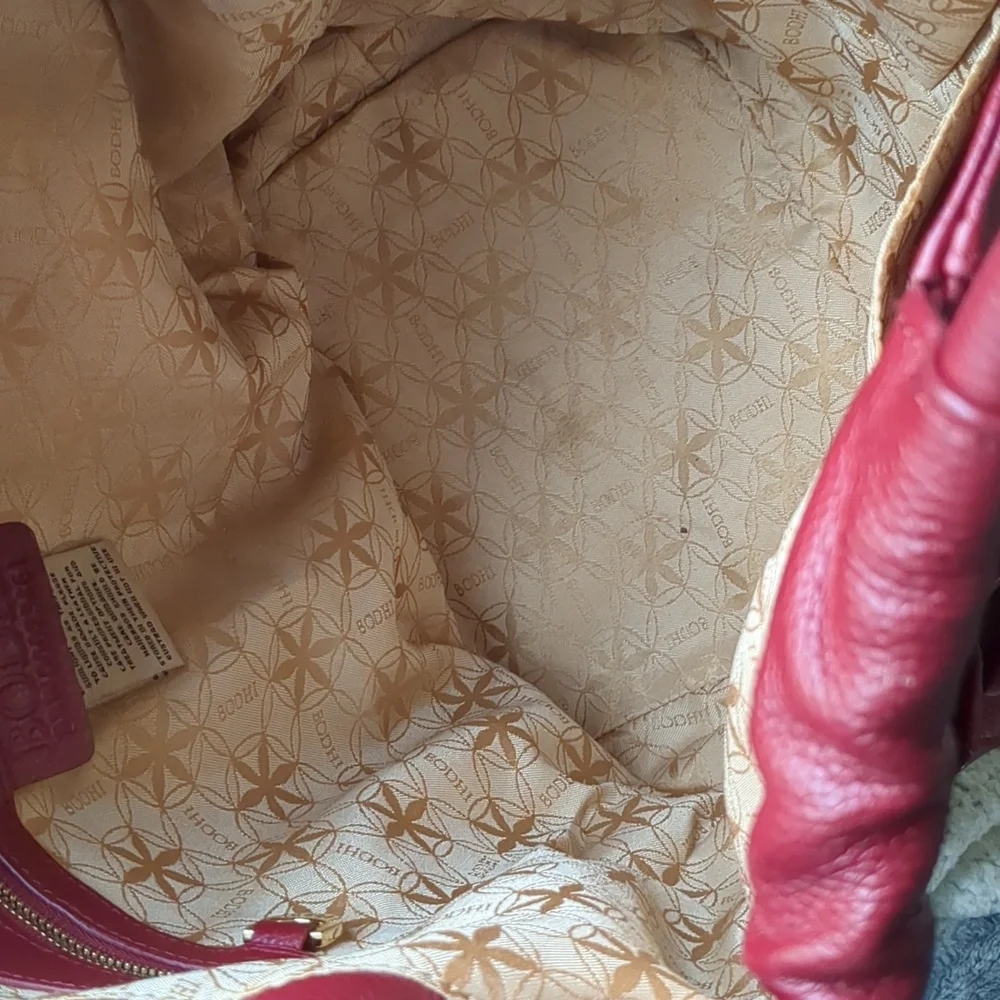 Bodhi Red Leather Satchel Handbag.